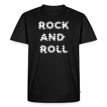 rock and roll distorted logo design - Men's Premium Organic T-Shirt - black - Front - Nico (187cm)