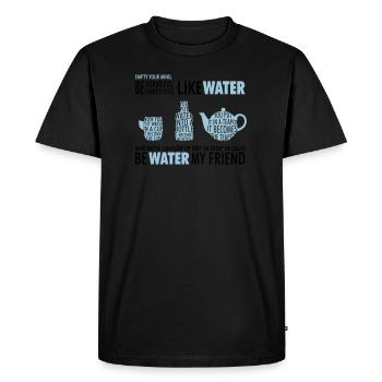Être comme l'eau - T-shirt Premium bio Homme - noir - Devant - Nico (187cm)