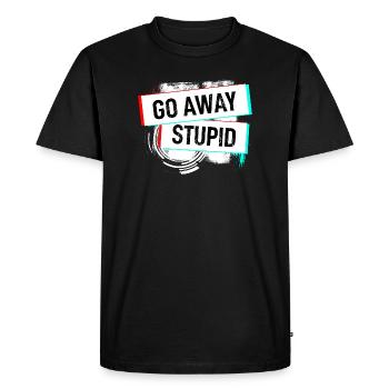 Go away - Get off - Pull leash - Fool - Men's Premium Organic T-Shirt - black - Front - Nico (187cm)
