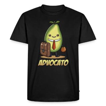 Drôle Advocato Avocat Avocat - T-shirt Premium bio Homme - noir - Devant - Nico (187cm)