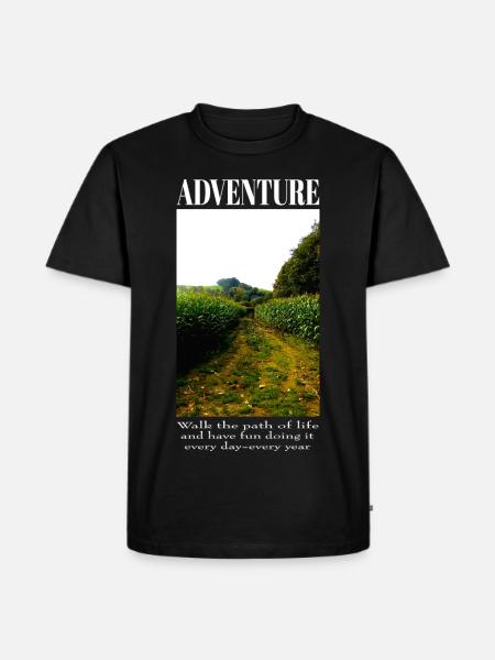 Adventure Field Path Cornfield Nature - Men's Premium Organic T-Shirt - black