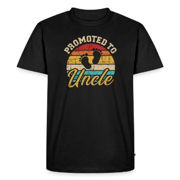 uncle - Men's Premium Organic T-Shirt - black - Front - Nico (187cm)