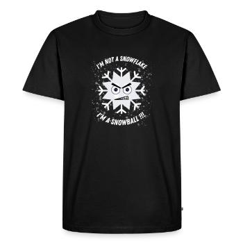 Un t-shirt amusant pour l’hiver - T-shirt Premium bio Homme - noir - Devant - Nico (187cm)