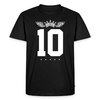Couronne de 10 chiffres - T-shirt Premium bio Homme - noir - Devant - Nico (187cm)