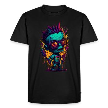 Zombie cool coloré - T-shirt Premium bio Homme - noir - Devant - Nico (187cm)