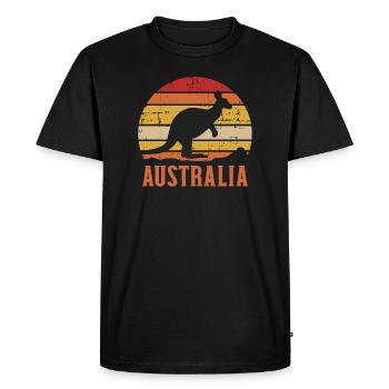 Australie - T-shirt Premium bio Homme - noir - Devant - Nico (187cm)