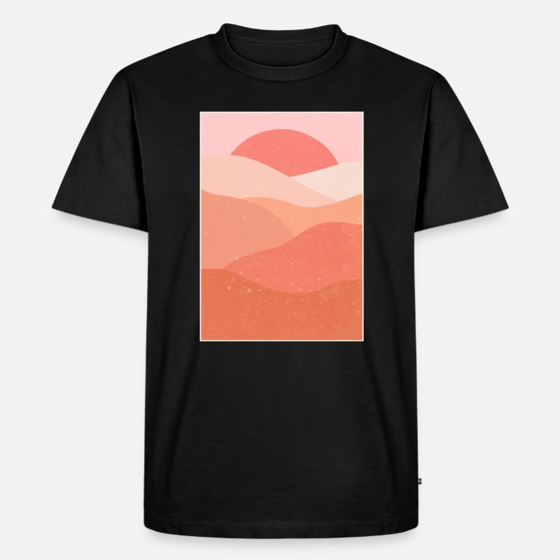 Berg-Ästhetik - Männer Premium Bio T-Shirt - Schwarz