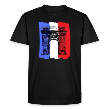 Arc de Triomphe - Men's Premium Organic T-Shirt - black - Front - Nico (187cm)
