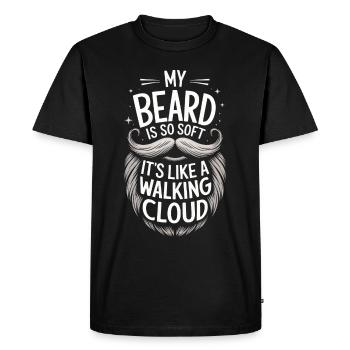 Barbe Moustache Barbu Hommes - T-shirt Premium bio Homme - noir - Devant - Nico (187cm)