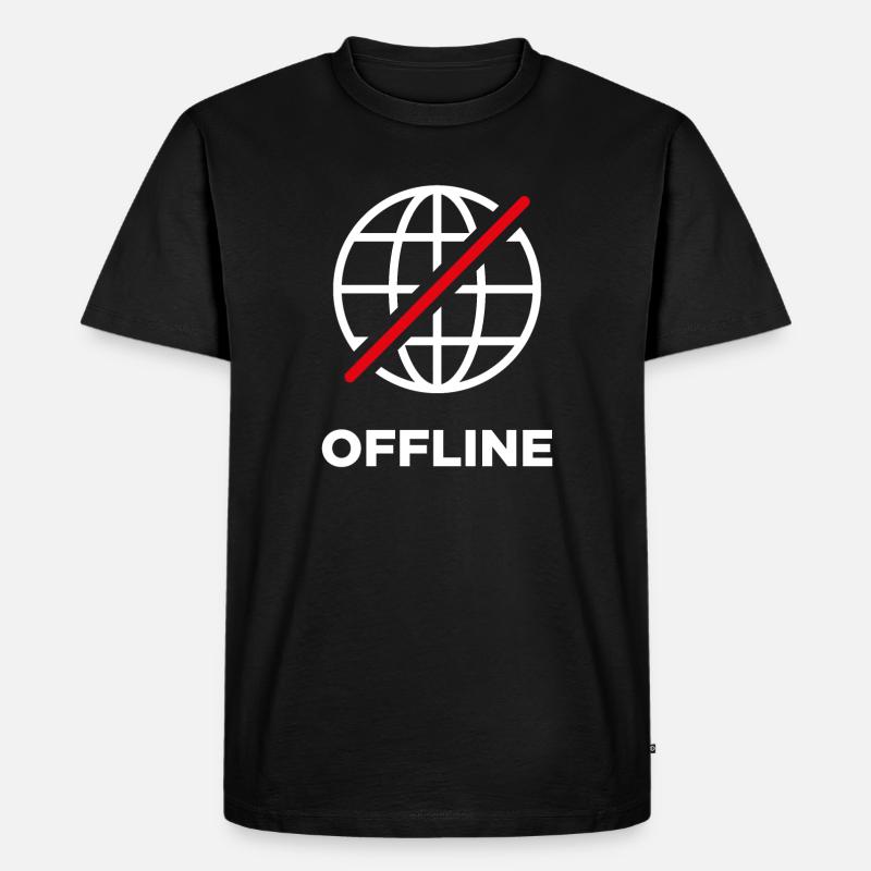 Offline - Männer Premium Bio T-Shirt - Schwarz