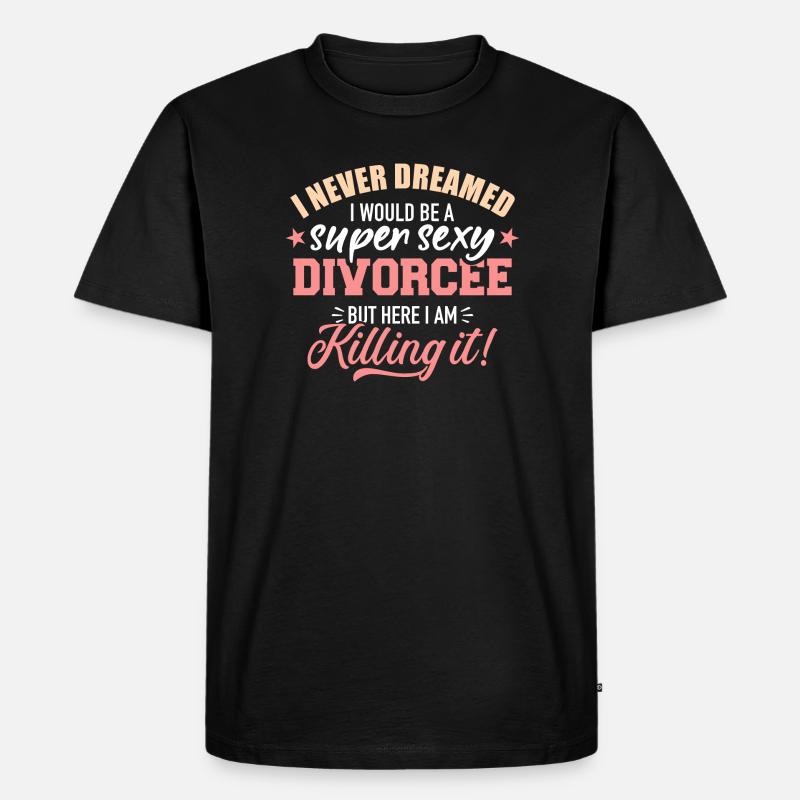 Scheidung - Männer Premium Bio T-Shirt - Schwarz