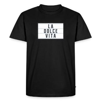 LA DOLCE VITA - Men's Premium Organic T-Shirt - black - Front - Nico (187cm)