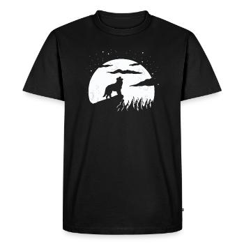 Border Collie Chien - T-shirt Premium bio Homme - noir - Devant - Nico (187cm)