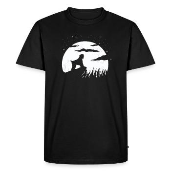Black Russian Terrier - Men's Premium Organic T-Shirt - black - Front - Nico (187cm)