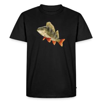 Polygone de pêche de perche - T-shirt Premium bio Homme - noir - Devant - Nico (187cm)