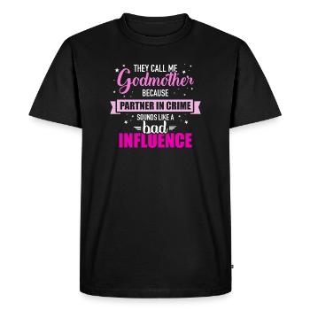 Marraine - T-shirt Premium bio Homme - noir - Devant - Nico (187cm)