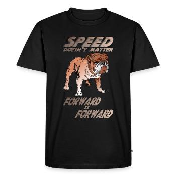 LA VITESSE N’A PAS D’IMPORTANCE VERS L’AVANT EST VERS L’AVANT - T-shirt Premium bio Homme - noir - Devant - Nico (187cm)
