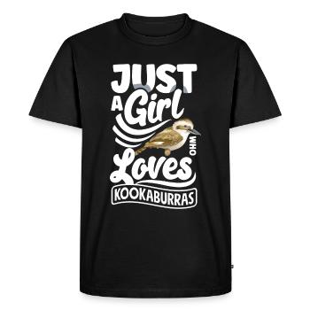 Ornithologie ornithologique juste une fille qui aime - T-shirt Premium bio Homme - noir - Devant - Nico (187cm)