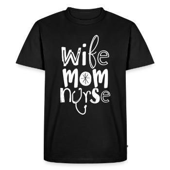 Infirmier - T-shirt Premium bio Homme - noir - Devant - Nico (187cm)