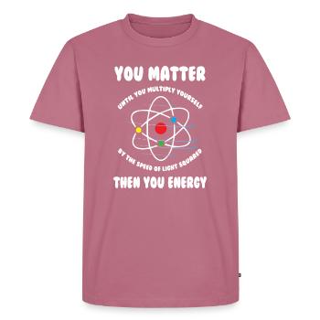 You Matter Science - Männer Premium Bio T-Shirt - Mauve - Vorne - Nico (187cm)