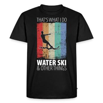 Ski nautique Ski nautique Vintage - T-shirt Premium bio Homme - noir - Devant - Nico (187cm)