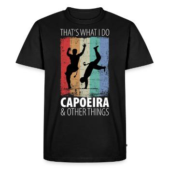 Capoeira - T-shirt Premium bio Homme - noir - Devant - Nico (187cm)