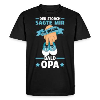 Werdender Opa - Männer Premium Bio T-Shirt - Schwarz - Vorne - Nico (187cm)