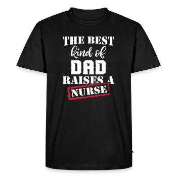 Le meilleur papa lève une infirmière - T-shirt Premium bio Homme - noir - Devant - Nico (187cm)