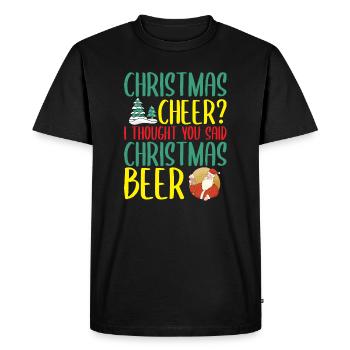 Cadeau de fête de Noël - T-shirt Premium bio Homme - noir - Devant - Nico (187cm)