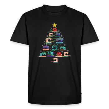 Christmas Sewing Machine Xmas Tree Quilter Gift - Men's Premium Organic T-Shirt - black - Front - Nico (187cm)
