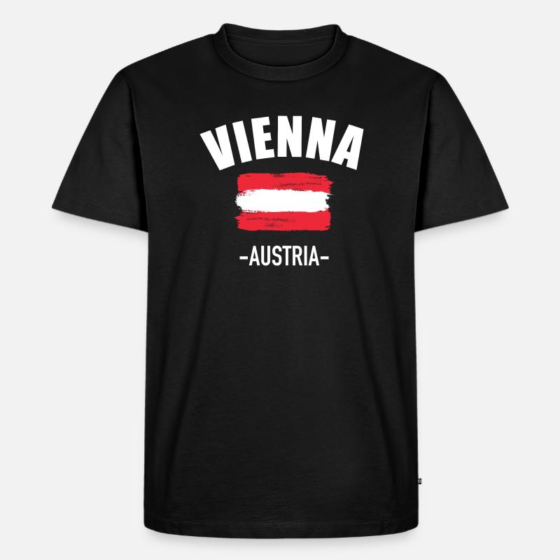 Wien - Männer Premium Bio T-Shirt - Schwarz