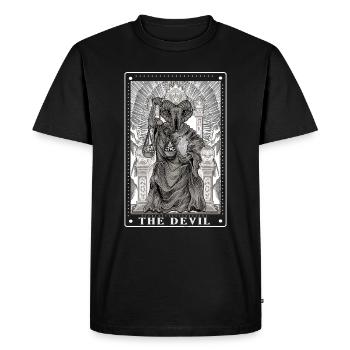 Gothique - Le Diable - Conception de cartes de tarot - T-shirt Premium bio Homme - noir - Devant - Nico (187cm)