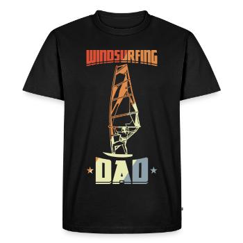 Papa Planche à voile - T-shirt Premium bio Homme - noir - Devant - Nico (187cm)