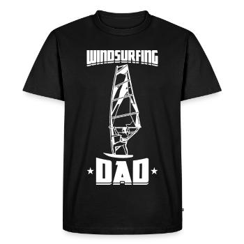 Windsurfer Dad - Men's Premium Organic T-Shirt - black - Front - Nico (187cm)