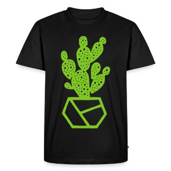 Cactus - Men's Premium Organic T-Shirt - black - Front - Nico (187cm)