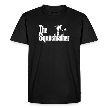 Joueur de squash squash - T-shirt Premium bio Homme - noir - Devant - Nico (187cm)