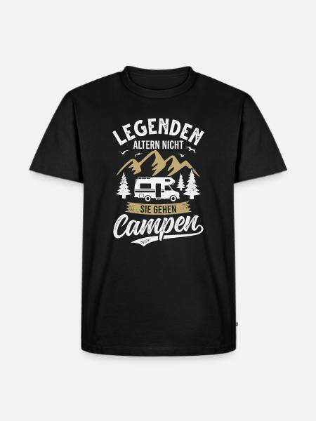 Camping Wohnmobil Camper Campingurlaub - Männer Premium Bio T-Shirt - Schwarz