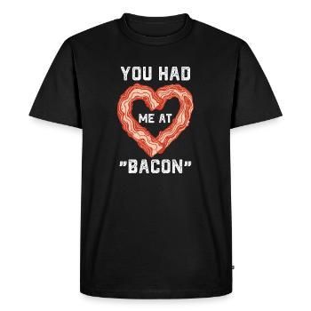 vous m’avez eu au bacon Design pour les amateurs de blagues culinaires - T-shirt Premium bio Homme - noir - Devant - Nico (187cm)