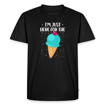 Je suis juste ici pour la crème glacée Design pour une glace - T-shirt Premium bio Homme - noir - Devant - Nico (187cm)