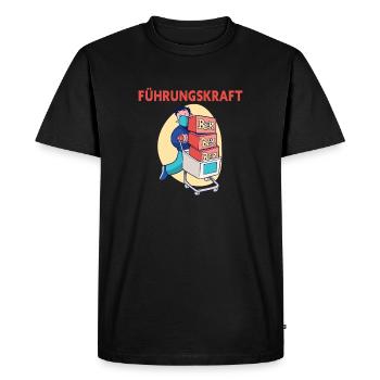 Führungskraft Biertrinker Sauftour Bollerwagen - Männer Premium Bio T-Shirt - Schwarz - Vorne - Nico (187cm)