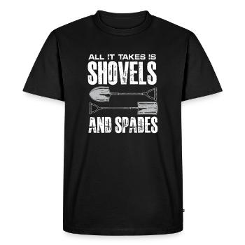 tout ce qu’il faut, c’est des pelles et des bêches Design - T-shirt Premium bio Homme - noir - Devant - Nico (187cm)