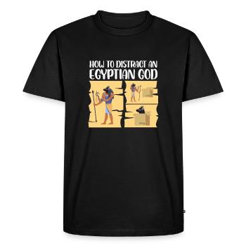 Comment distraire un dieu égyptien Concevoir pour un vieux - T-shirt Premium bio Homme - noir - Devant - Nico (187cm)