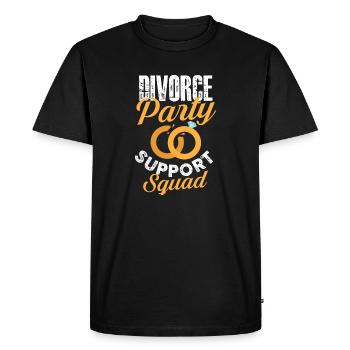 divorce party support squad Design for a divorce - Men's Premium Organic T-Shirt - black - Front - Nico (187cm)