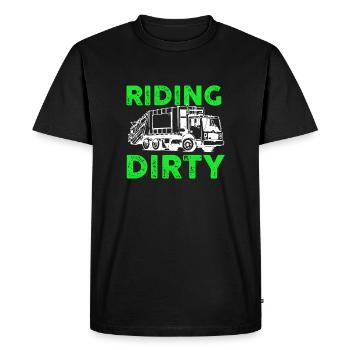 Conduite sale Conception pour un travailleur de camion à ordures - T-shirt Premium bio Homme - noir - Devant - Nico (187cm)