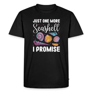 Just One More Sea Shell I Promise | Sea Shell - Men's Premium Organic T-Shirt - black - Front - Nico (187cm)