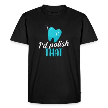 Id polish that Design pour un travailleur de laboratoire dentaire - T-shirt Premium bio Homme - noir - Devant - Nico (187cm)