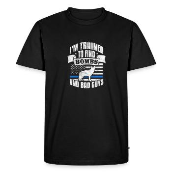 Je suis formé pour trouver les méchants Police Chien Police - T-shirt Premium bio Homme - noir - Devant - Nico (187cm)