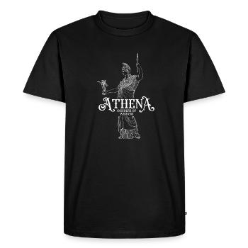 Athéna Déesse de la Sagesse | Mythologie grecque - T-shirt Premium bio Homme - noir - Devant - Nico (187cm)