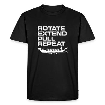 rotation étendre tirer répéter Conception pour un bateau-dragon - T-shirt Premium bio Homme - noir - Devant - Nico (187cm)