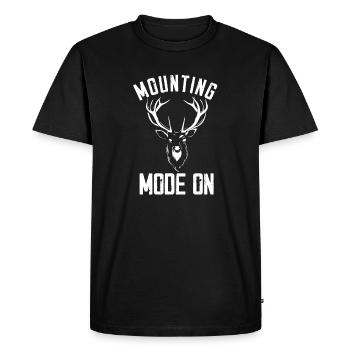 mounting mode on Design for a taxidermy lover - Men's Premium Organic T-Shirt - black - Front - Nico (187cm)